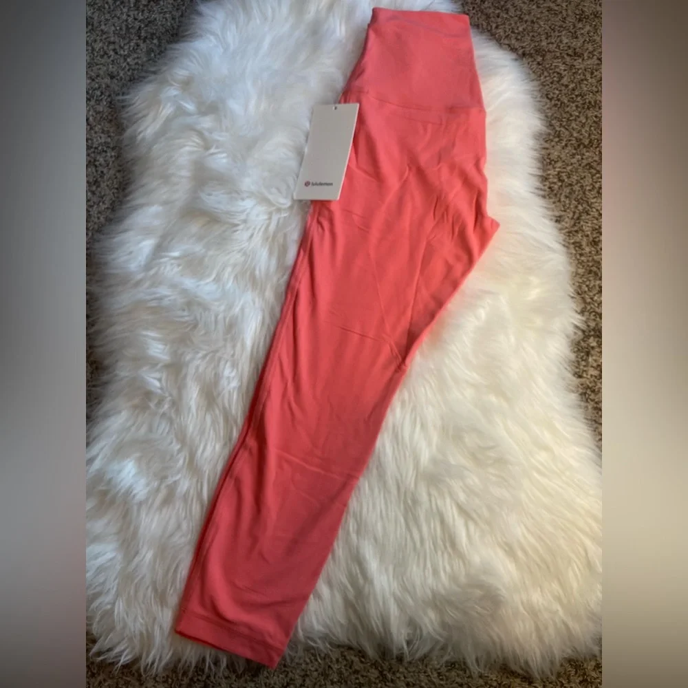 lululemon Align High-Rise Crop 23" Size 6 Raspberry Cream RPCR New